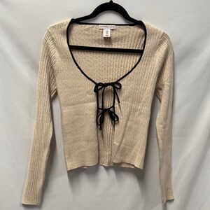 Sincerely Jules Cream Knit with Black Detail